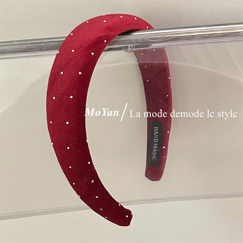 Wholesale New Year's Red Female High Skull Crest High-class Headband